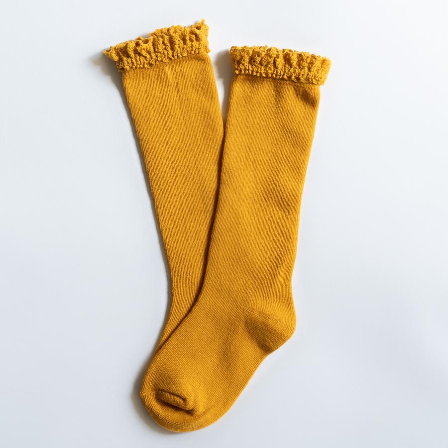 Mustard Long Lace Socks