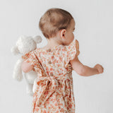 Flutter Long Romper- Blush Floral