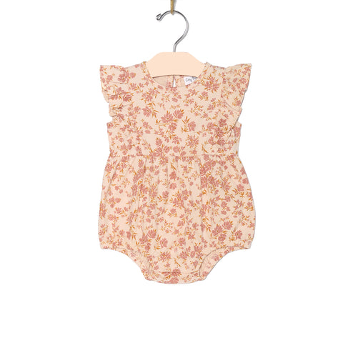 Flutter Front Romper- Blush Floral