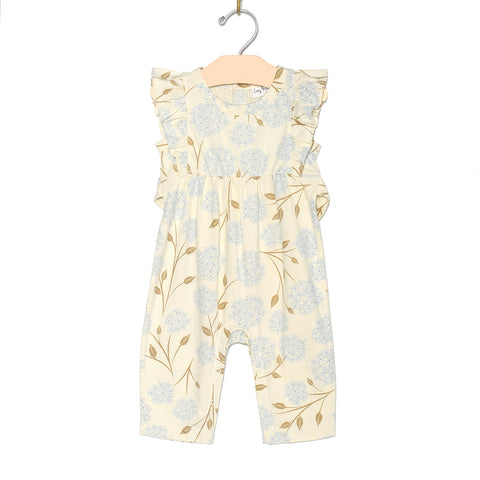 Flutter Long Romper- Hydrangea