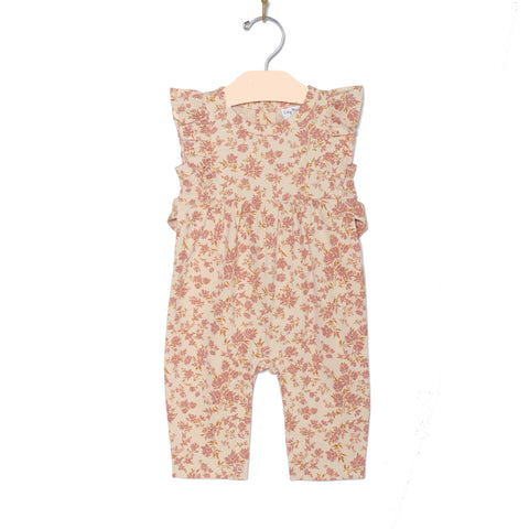 Flutter Long Romper- Blush Floral