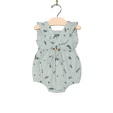 Flutter Overall Romper- Eucalyptus